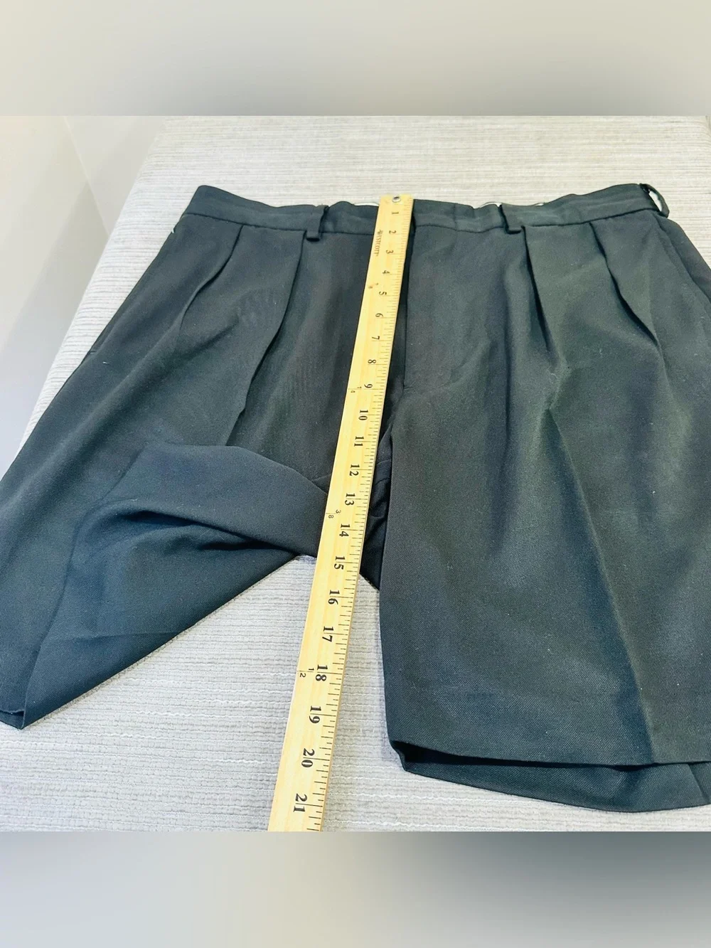 POLO GOLF RALPH LAUREN Shorts Men's Size‎ 35 Black Pleated Front Chino High-Rise